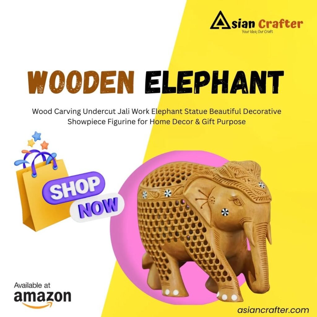 🐘 लकड़ी की बारीक कारीगरी और जालीदार नक्काशी से बना यह खूबस(WE